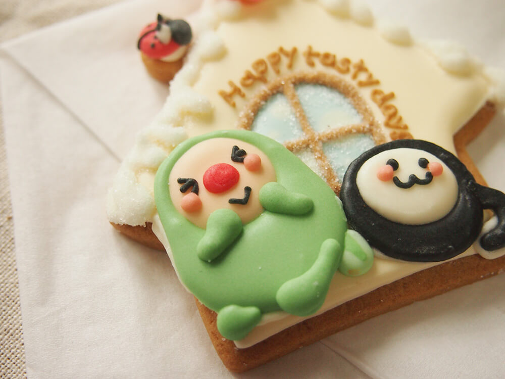 みどりのまめたアイシングクッキー